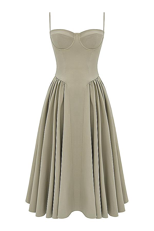 KLÆDT® Twill Korset Midi Kjole
