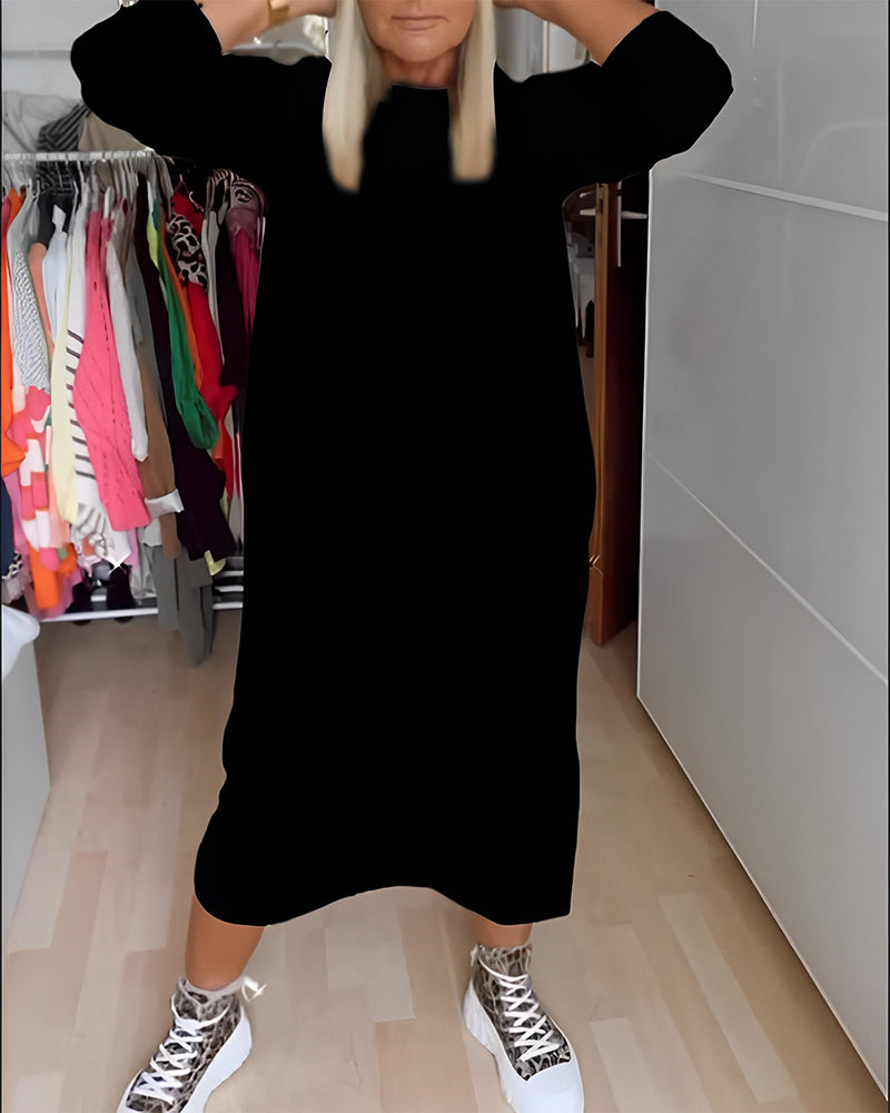 Laluna® | Casual Jurk met Ronde Hals