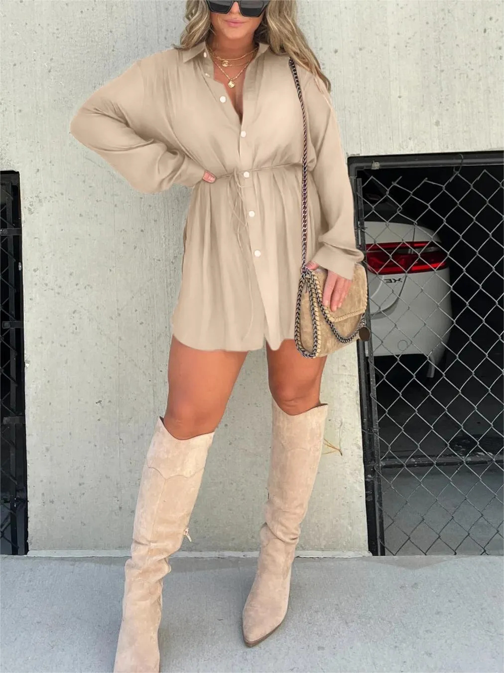 KLÆDT® Trendy Satin Romper Kjole