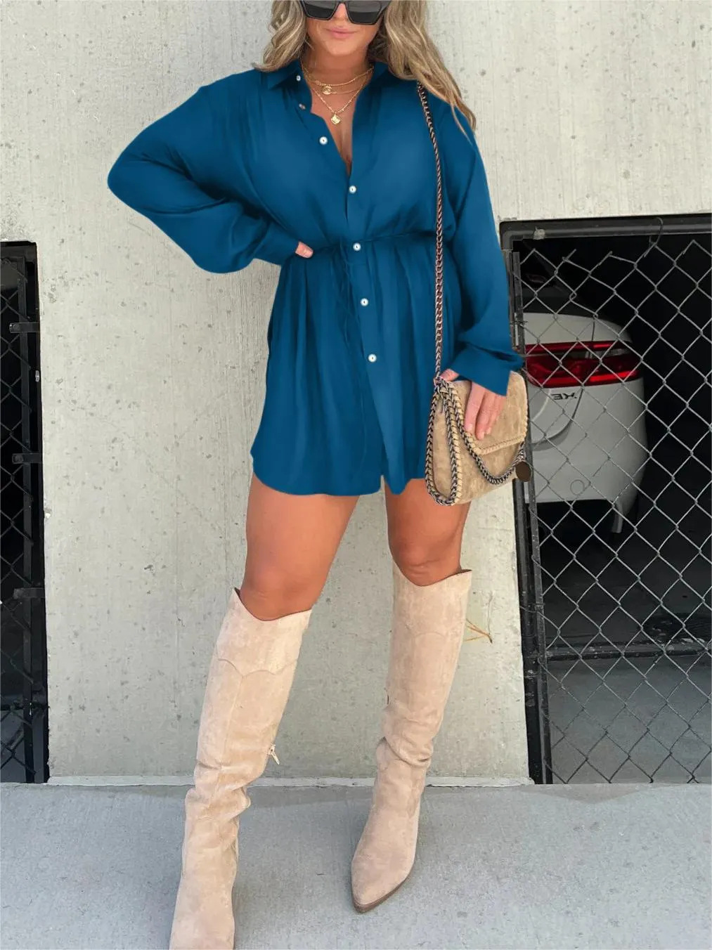 KLÆDT® Trendy Satin Romper Kjole