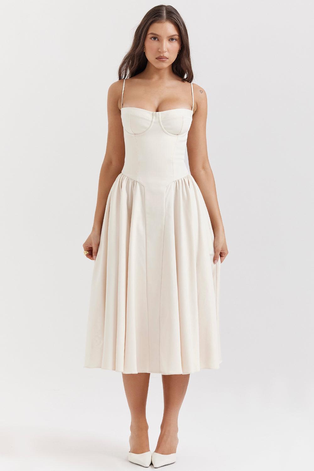KLÆDT® Twill Korset Midi Kjole