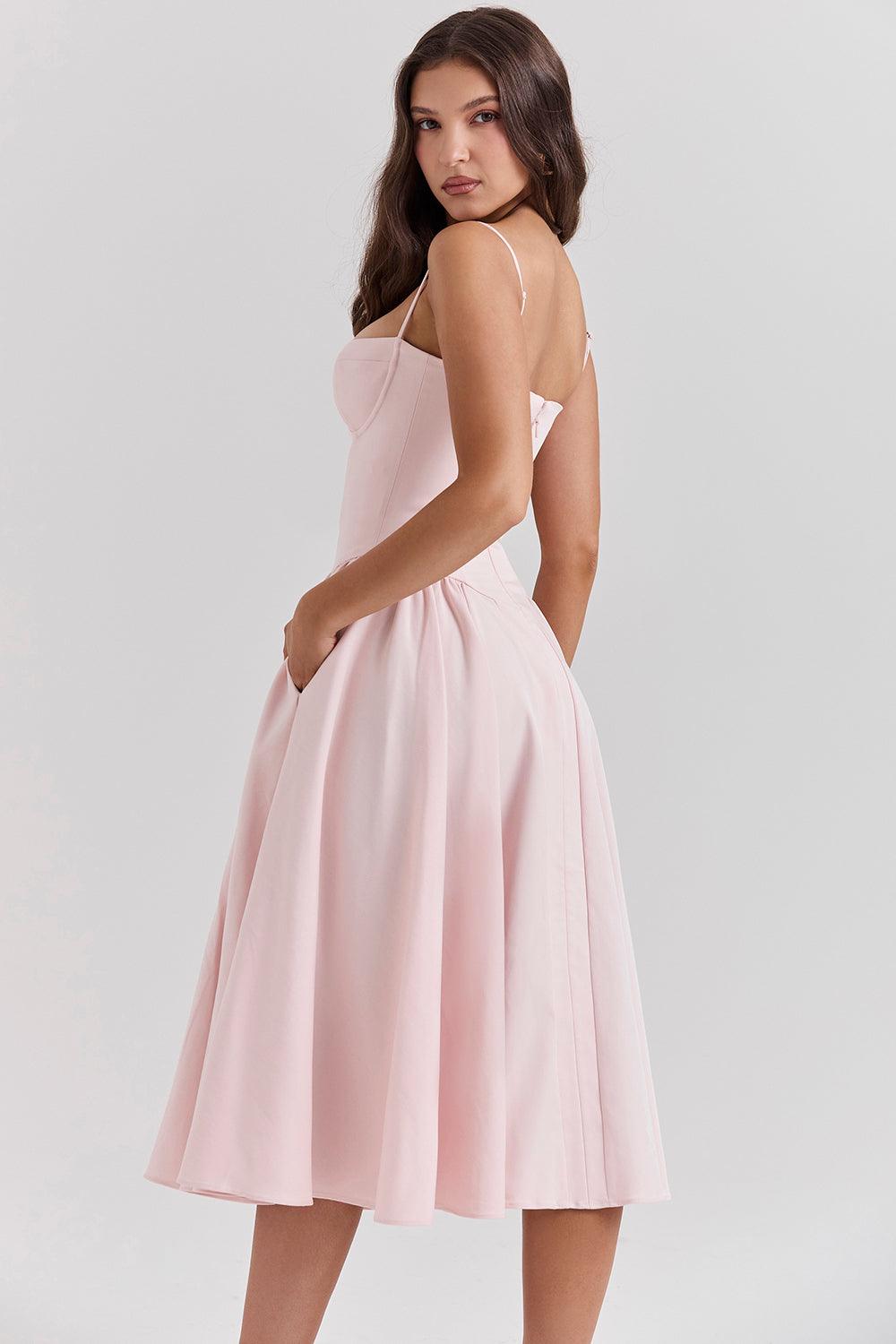 KLÆDT® Twill Korset Midi Kjole