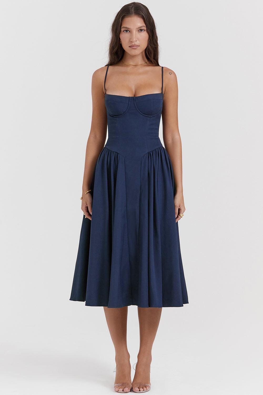 KLÆDT® Twill Korset Midi Kjole