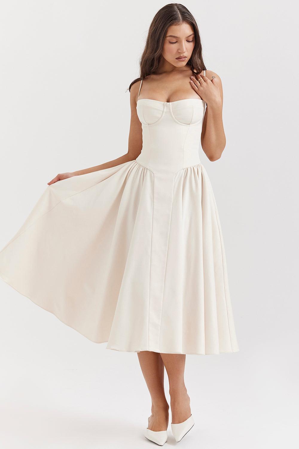 KLÆDT® Twill Korset Midi Kjole