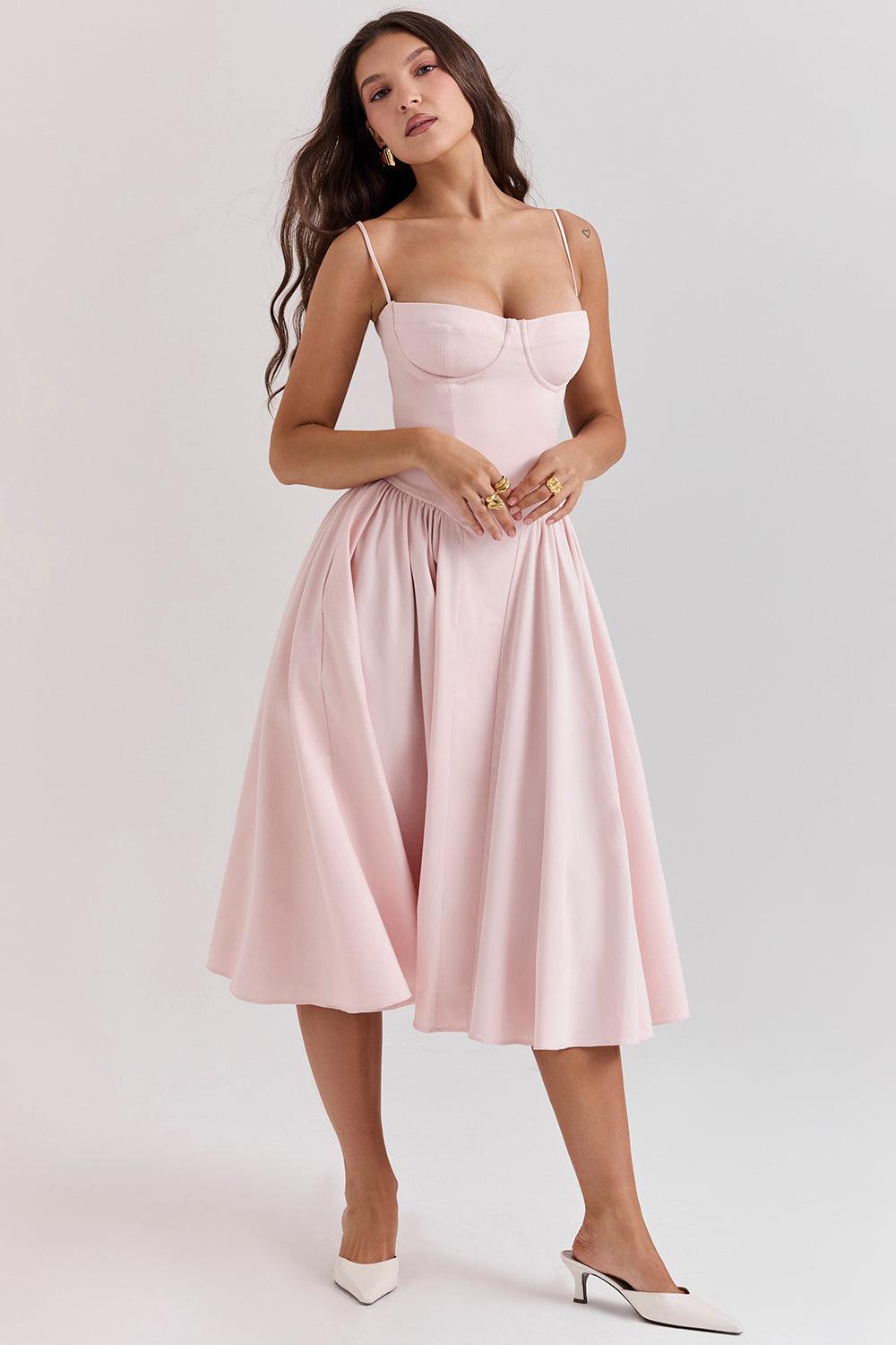 KLÆDT® Twill Korset Midi Kjole