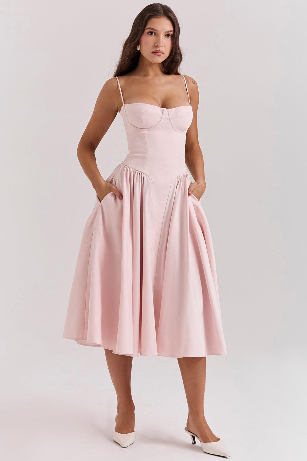 KLÆDT® Twill Korset Midi Kjole