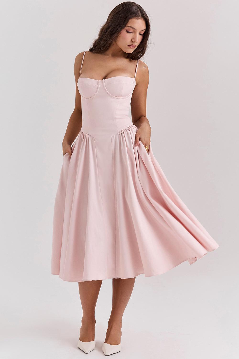 KLÆDT® Twill Korset Midi Kjole