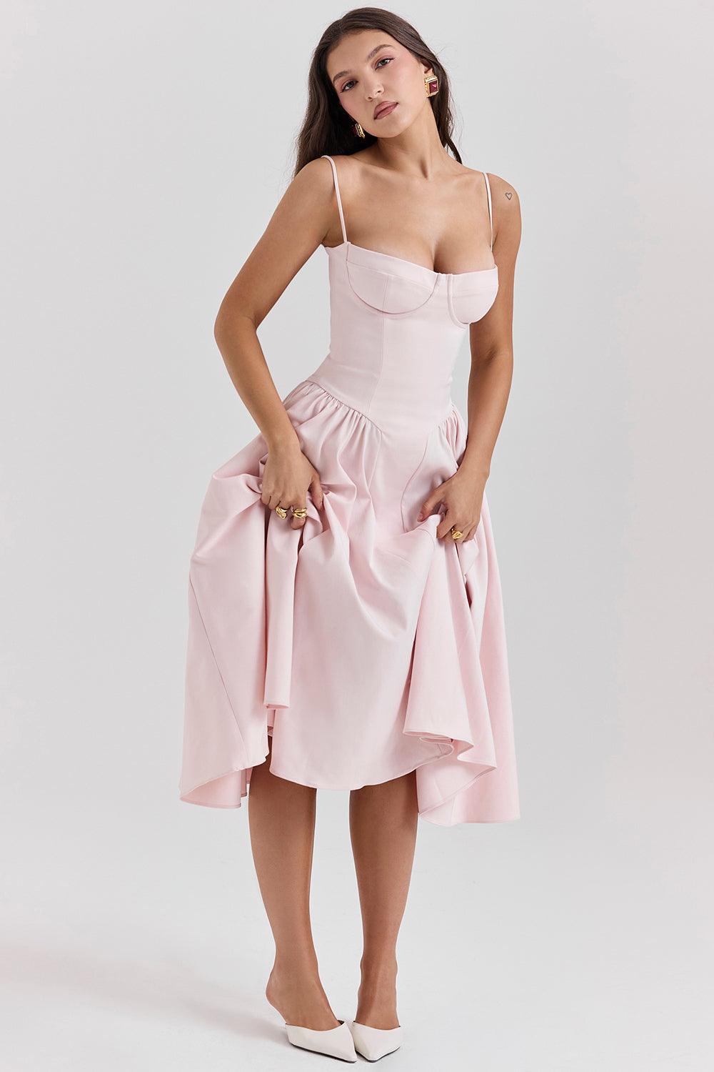 KLÆDT® Twill Korset Midi Kjole