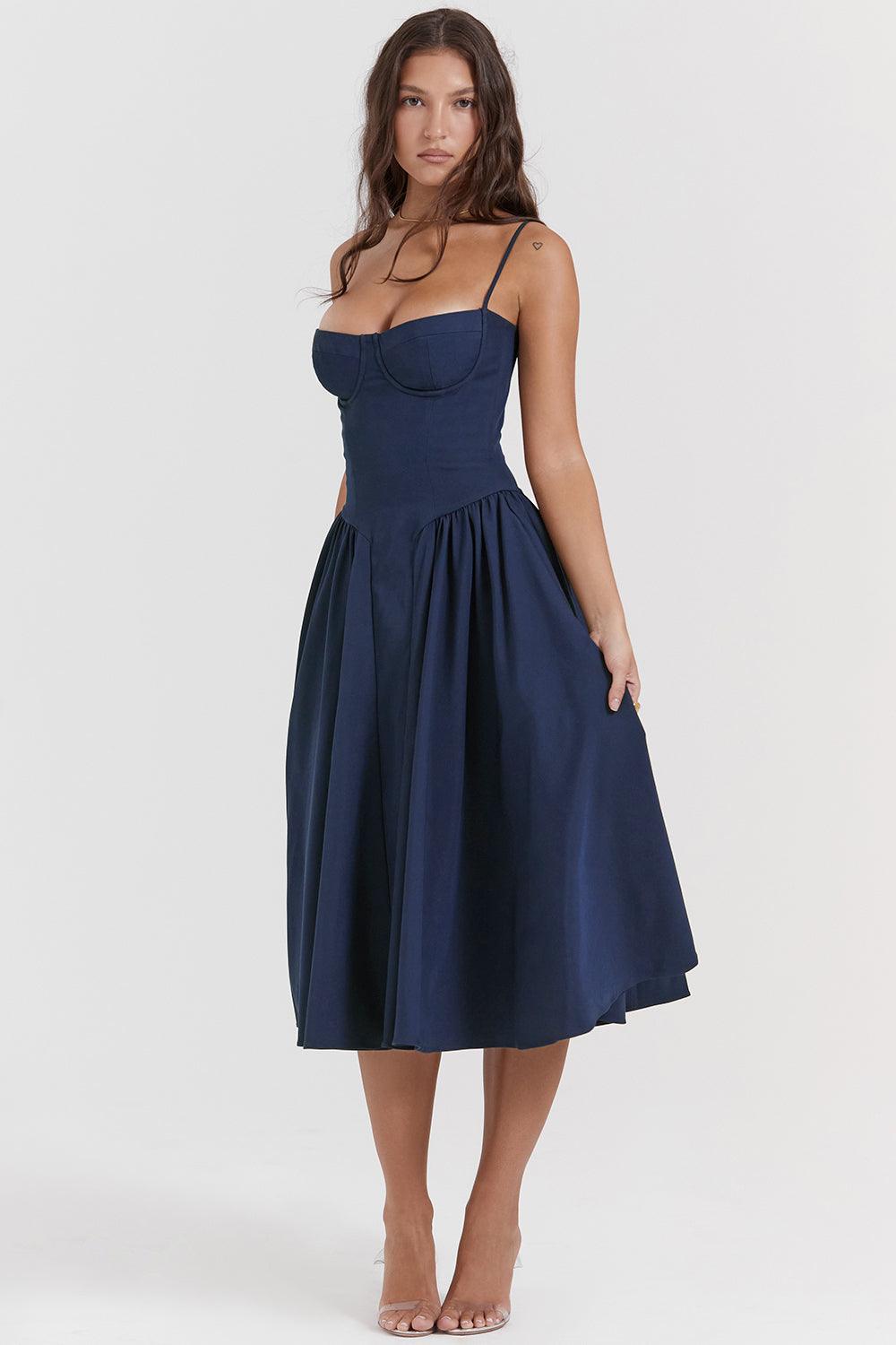 KLÆDT® Twill Korset Midi Kjole
