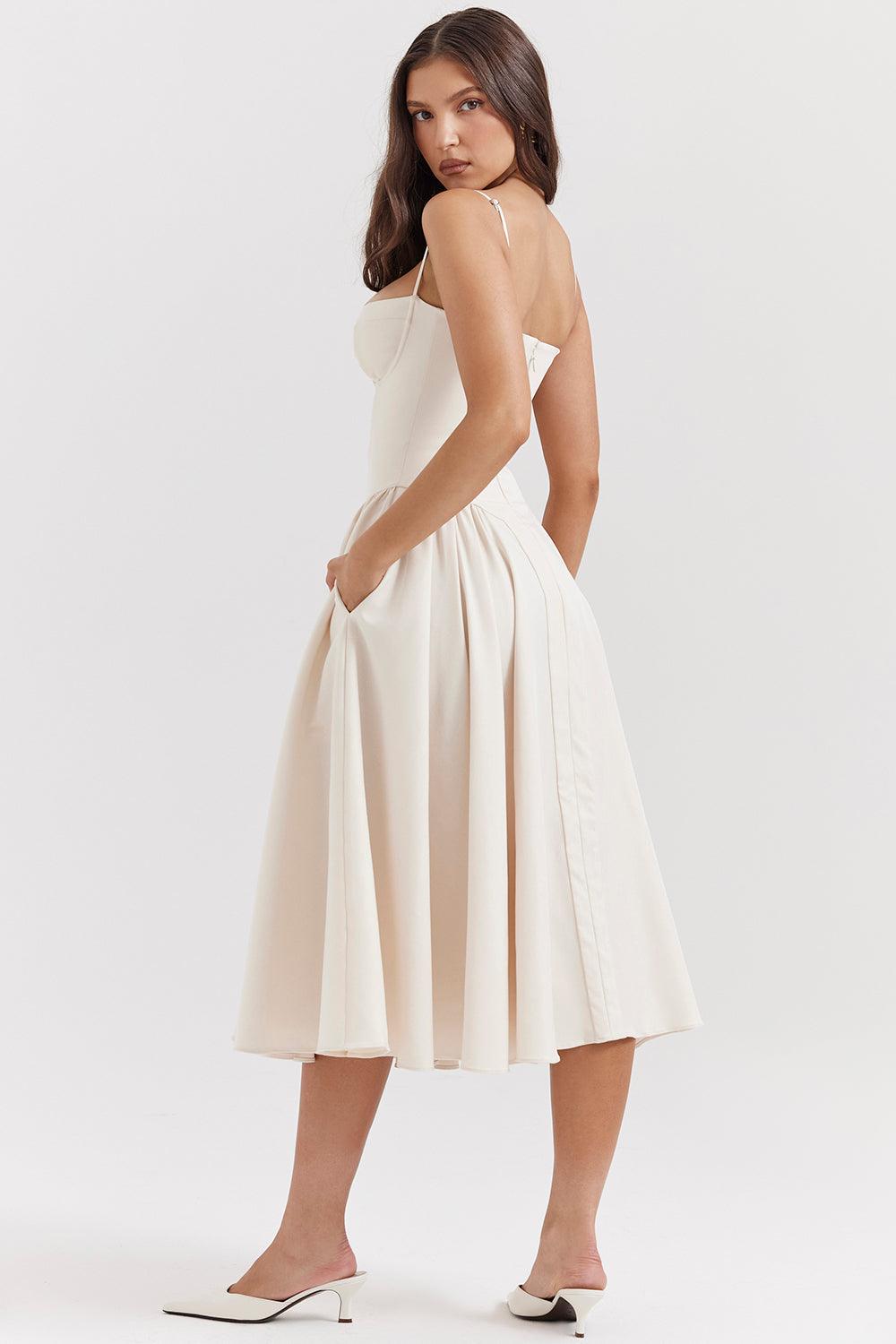KLÆDT® Twill Korset Midi Kjole