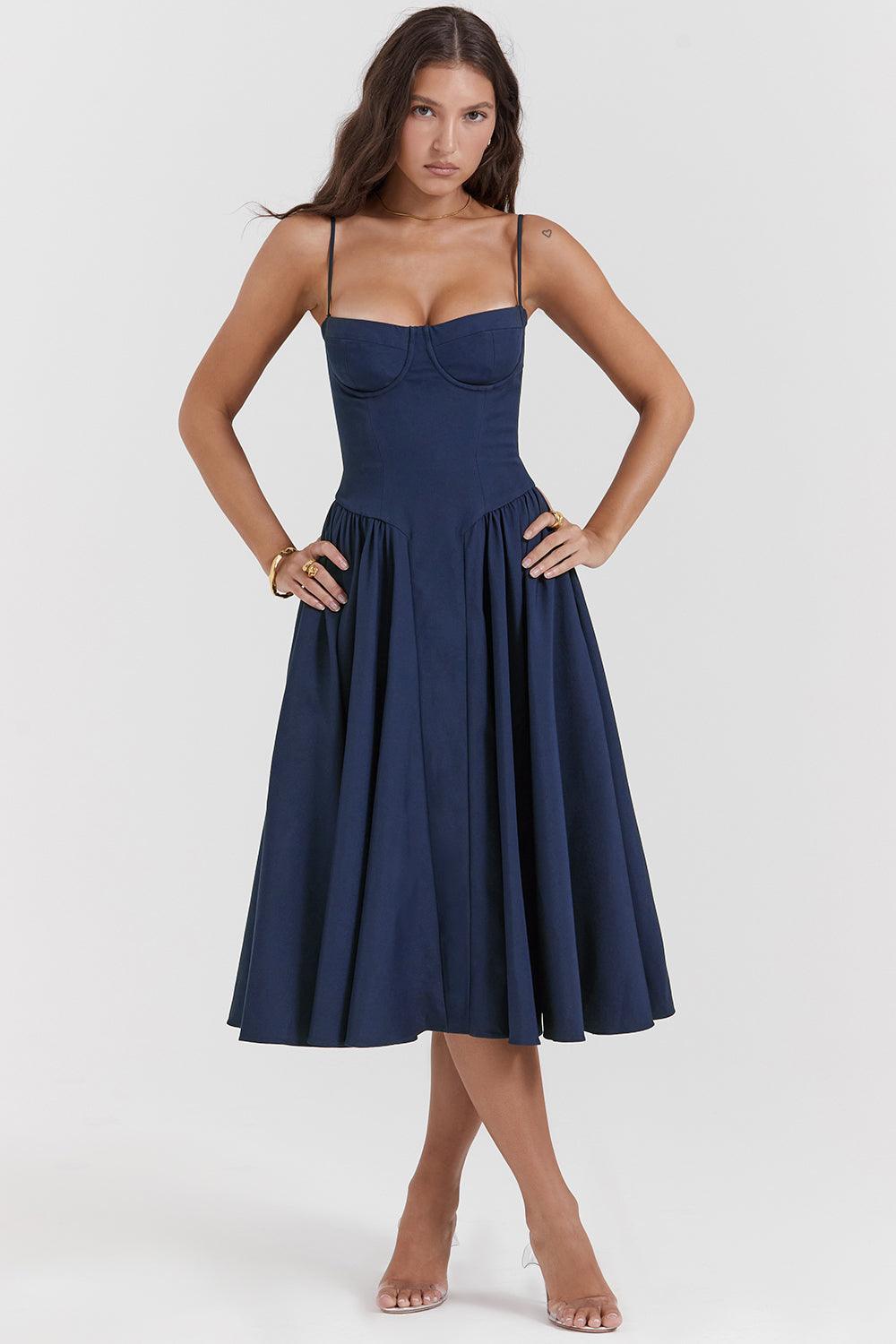 KLÆDT® Twill Korset Midi Kjole