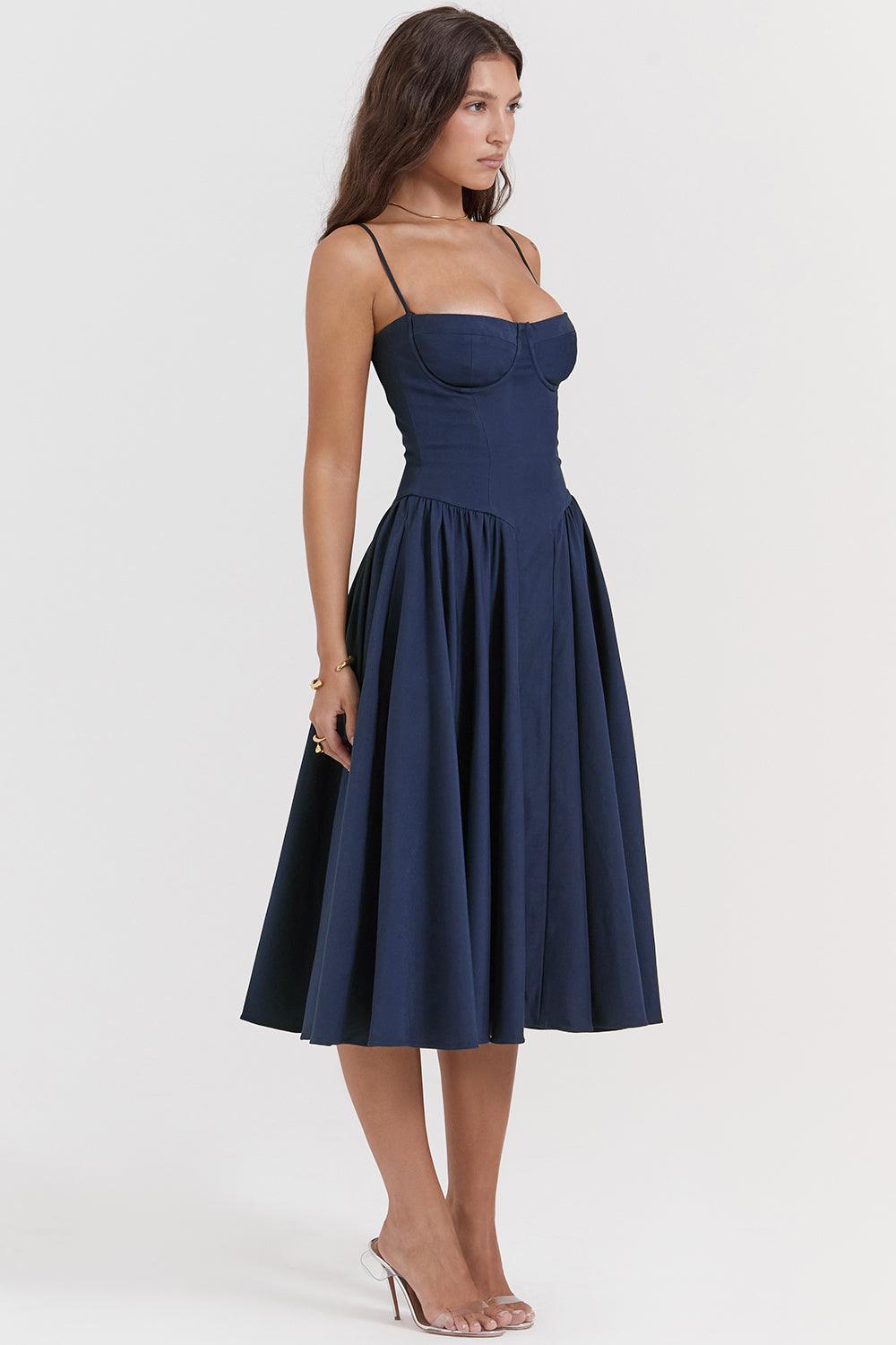 KLÆDT® Twill Korset Midi Kjole