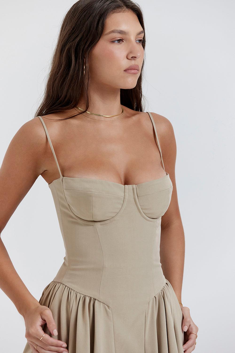 KLÆDT® Twill Korset Midi Kjole
