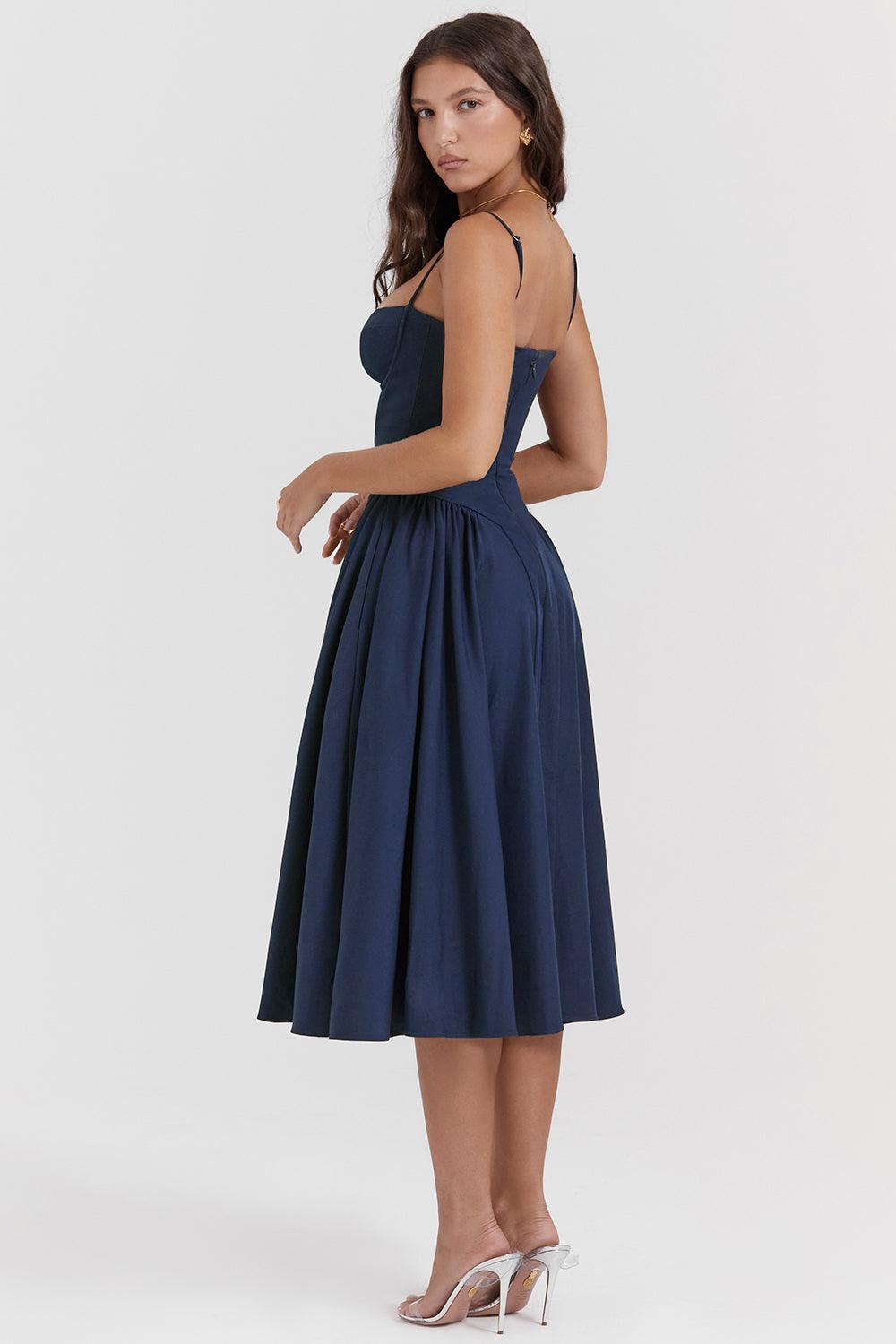 KLÆDT® Twill Korset Midi Kjole