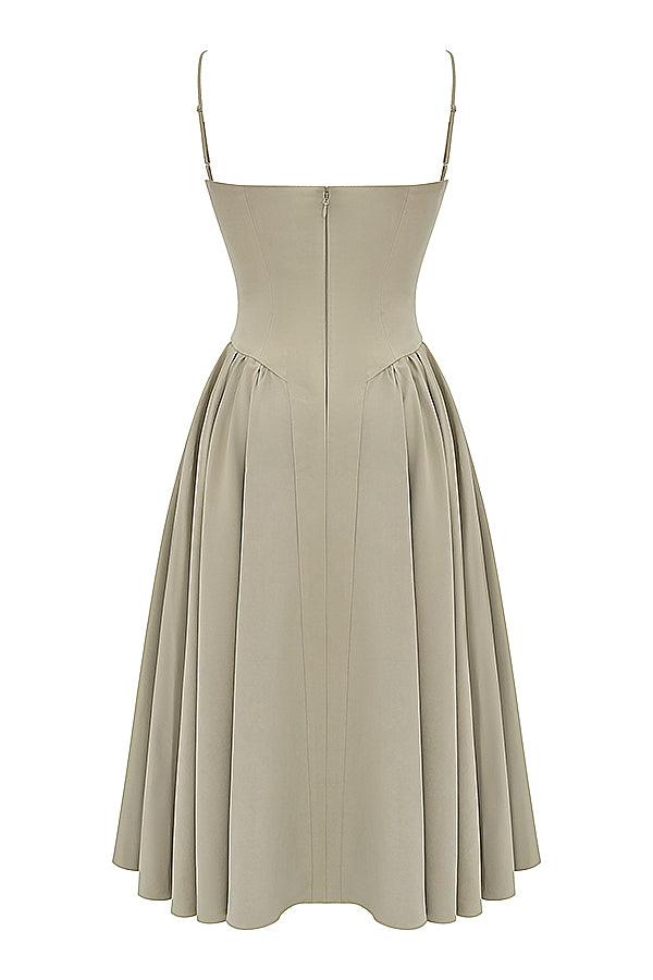 KLÆDT® Twill Korset Midi Kjole