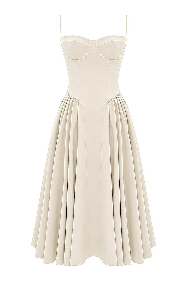 KLÆDT® Twill Korset Midi Kjole