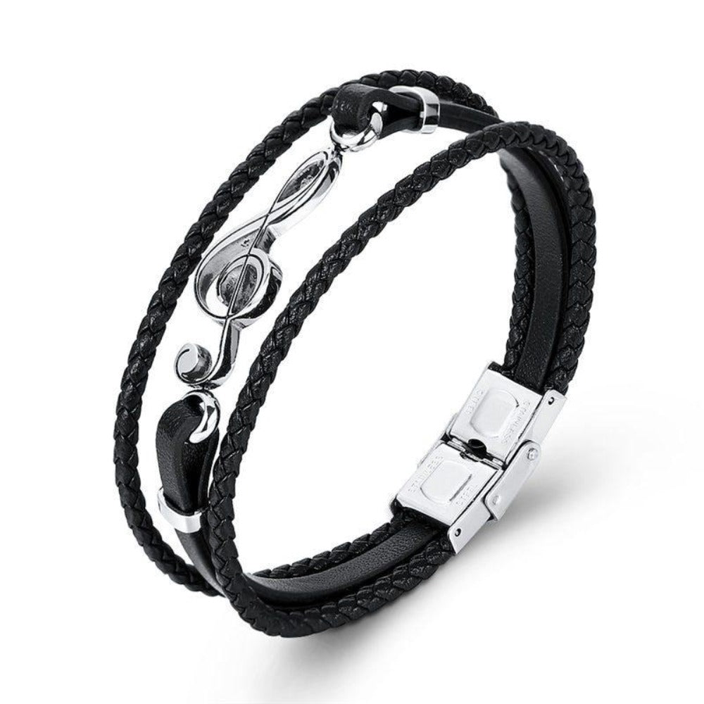 Musicwaker® | Handgemaakte Armband van Hoogwaardig Leer