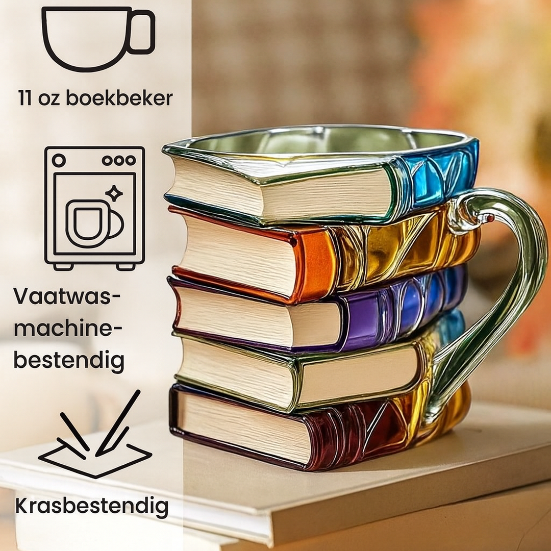 3D Gelukkig lezen Handgemaakte Mok – Origineel