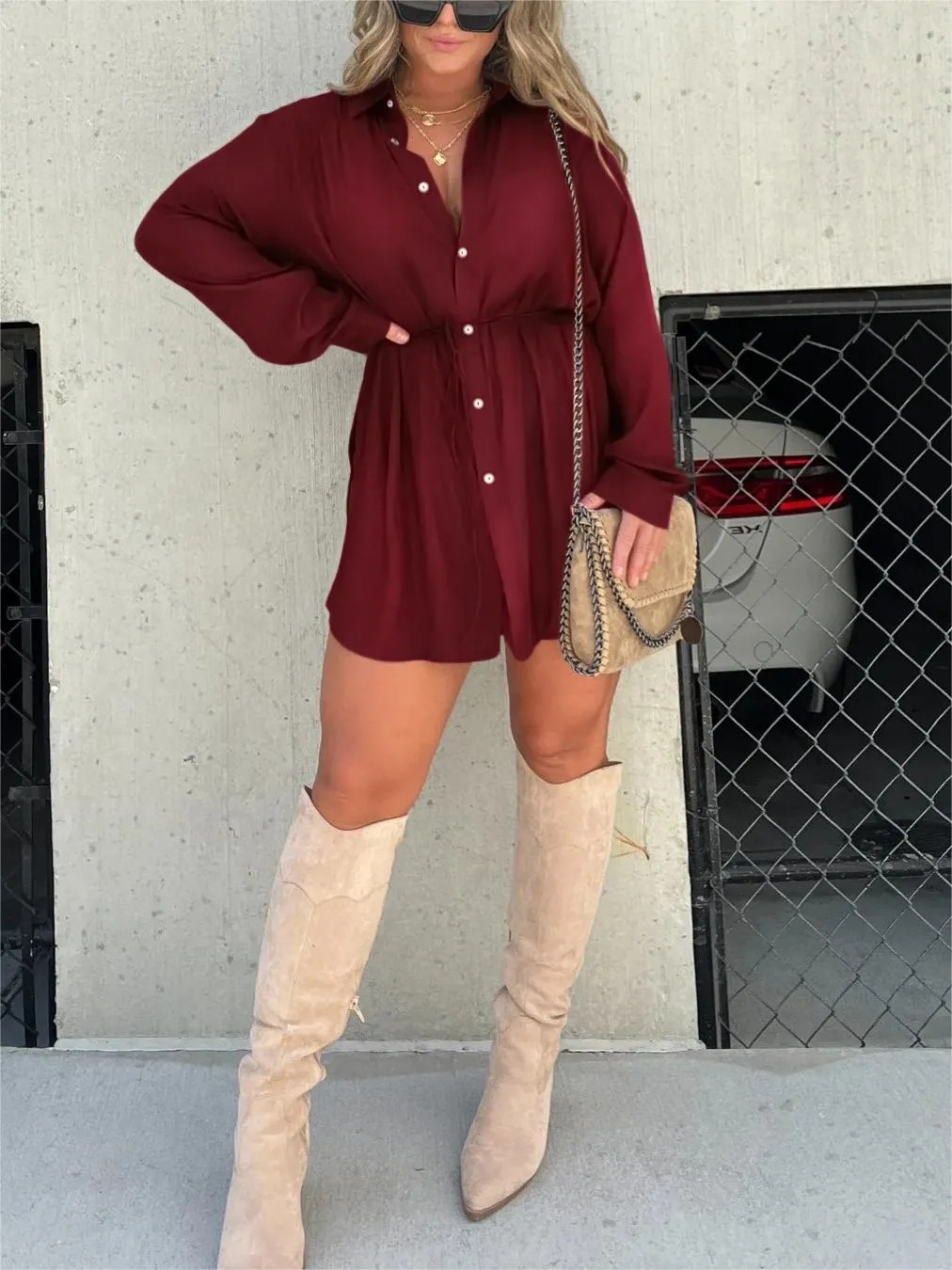 KLÆDT® Trendy Satin Romper Kjole