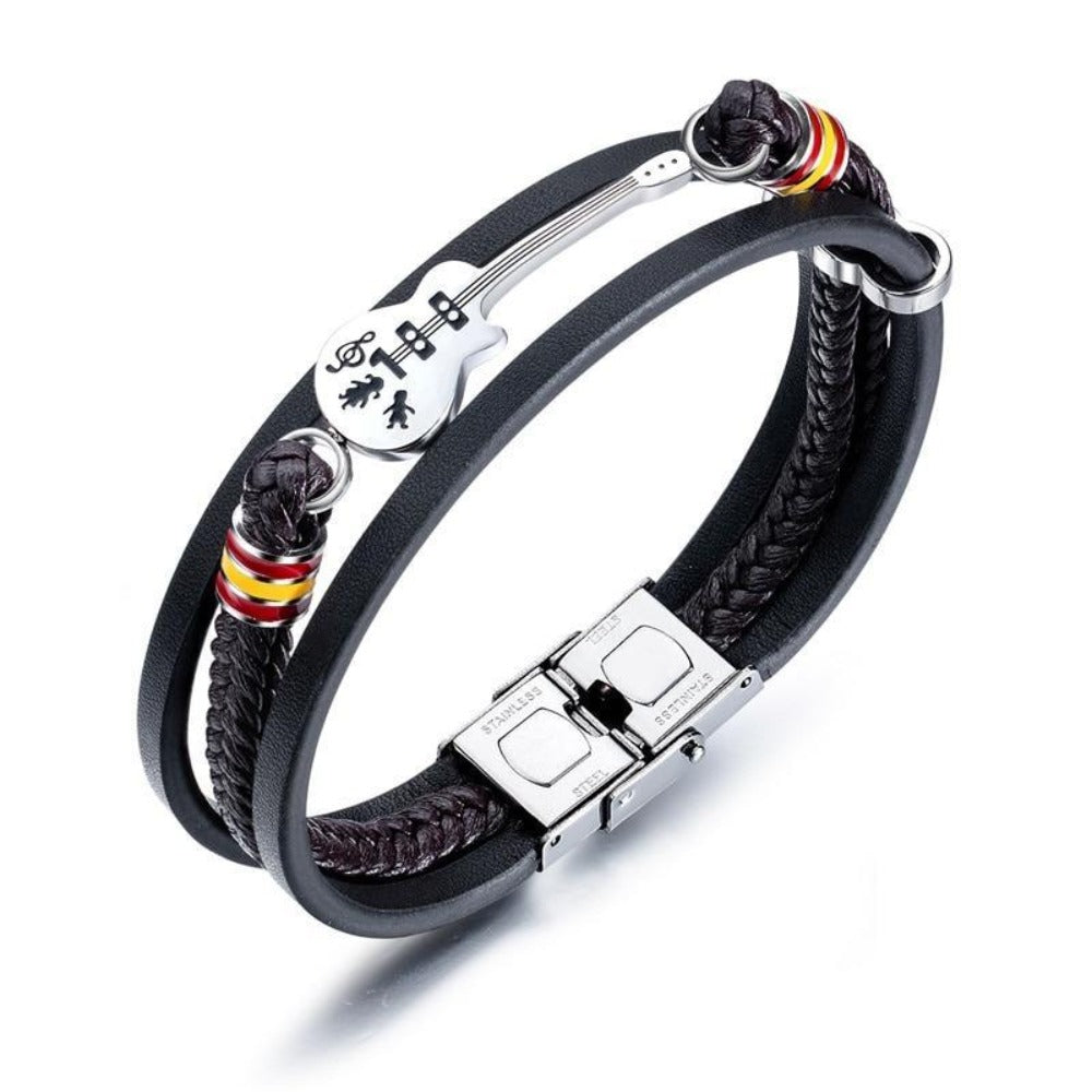 Musicwaker® | Handgemaakte Armband van Hoogwaardig Leer