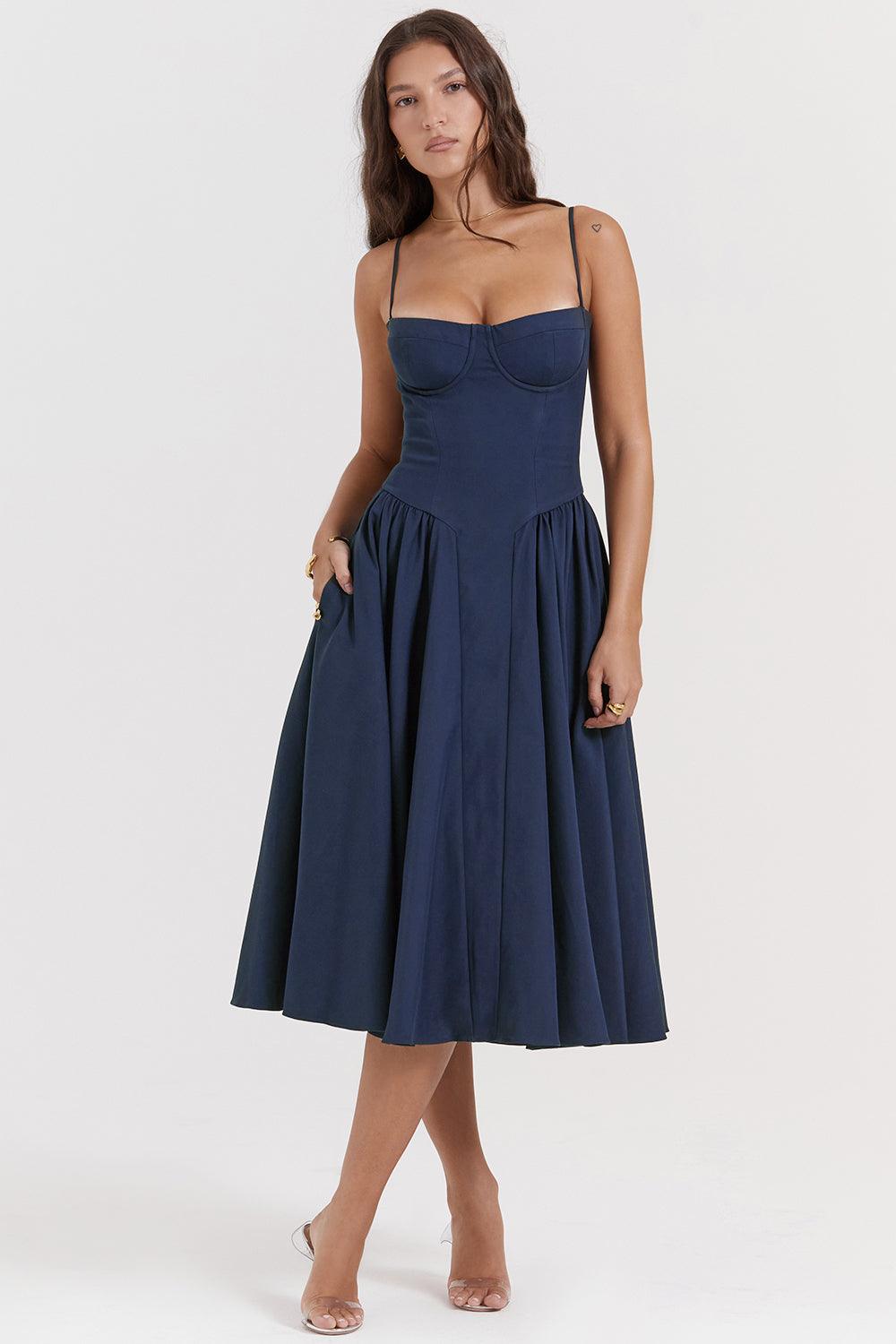 KLÆDT® Twill Korset Midi Kjole